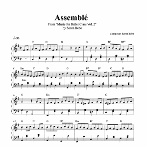 assemble piano sheet music