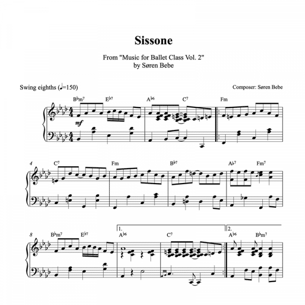 sissone piano sheet music