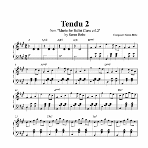 tendu piano score