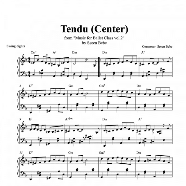 tendu sheet music pdf