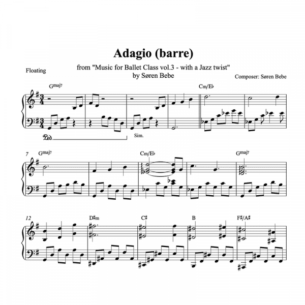 barre adagio piano sheet music