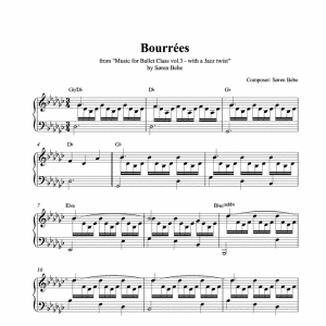 bourree ballet class sheet music for piano pdf