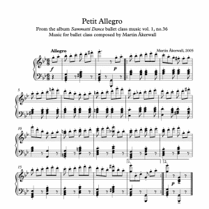 martin akerwall petit allegro piano sheet music for ballet class pdf download