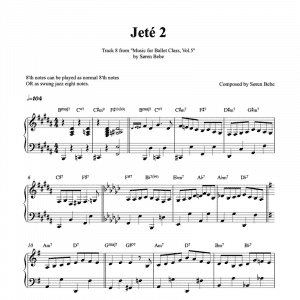 Jete 2 ballet class piano sheet music pdf