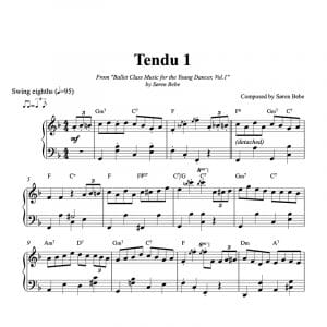 tendu piano score for kids ballet class