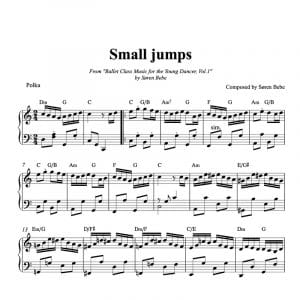 piano ballet class sheet music for small jumps