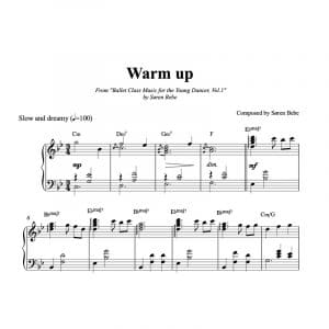 sheet music for ballet class warm up kids exercise