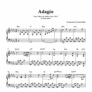 ballet class sheet music for adagio soren bebe