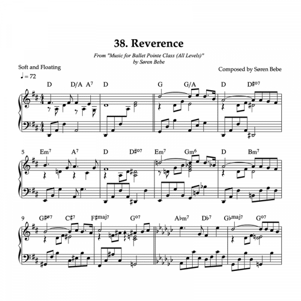 reverence piano sheet music