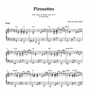 tango sheet music for pirouettes